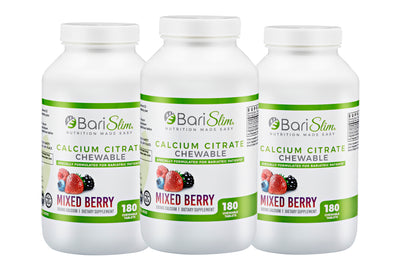 Calcium Citrate Chewable - 3 Pack Bundle - Mixed Berry
