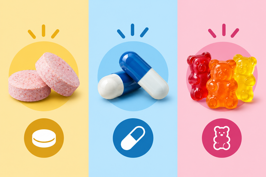 Chewable, Capsule, vs Gummy