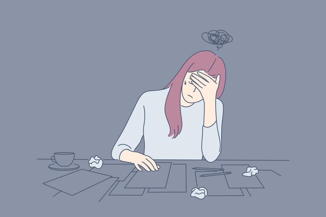  fatigue, mental stress, depression, frustration concept