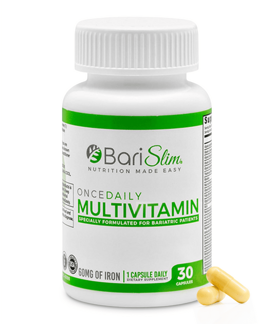 Once Daily Bariatric Multivitamin - 60mg of Iron - 30 Capsules