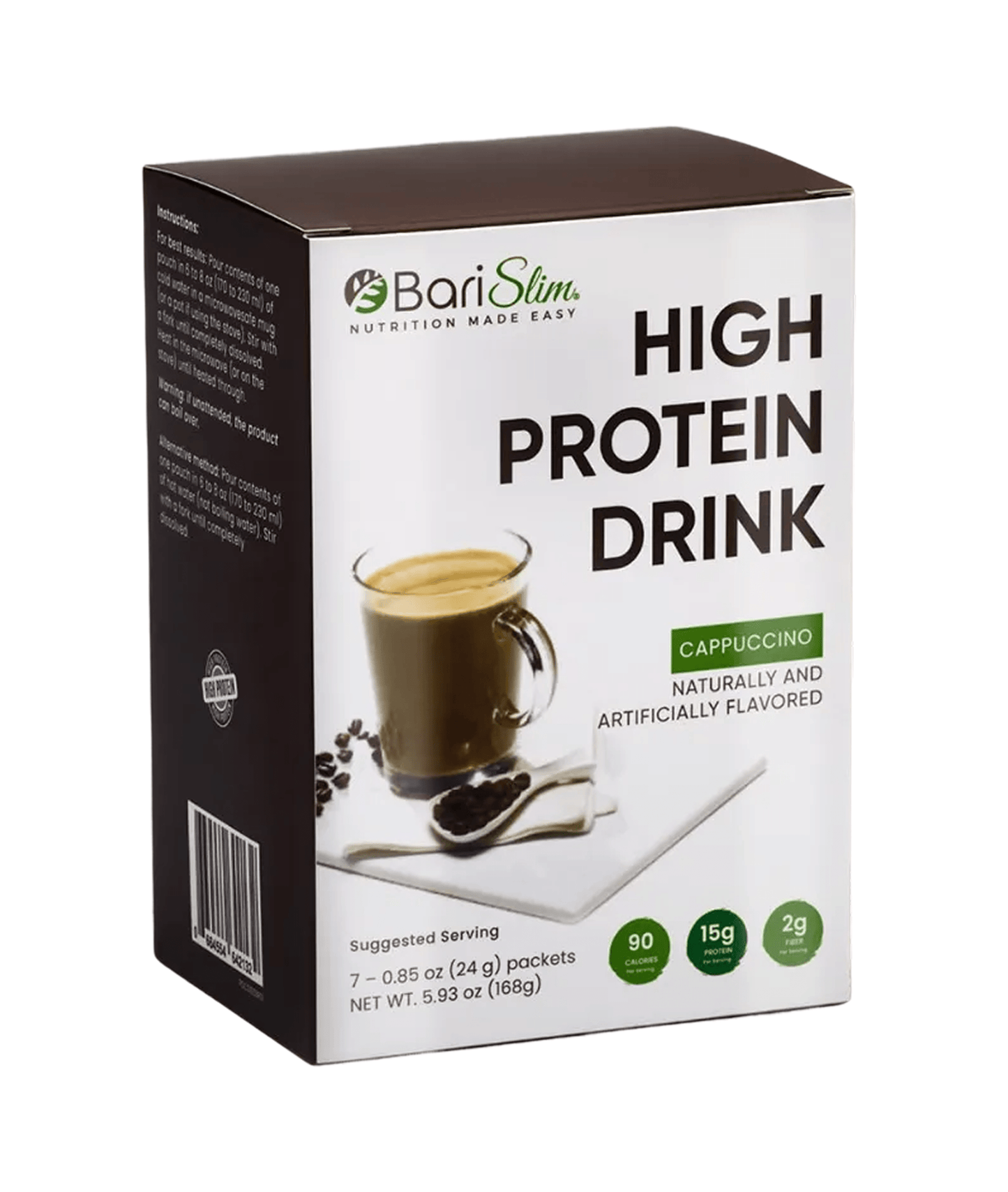 High Protein Shake - Delicious & Nutritious Meal Replacement Shake - Low Sugar & Carb - Cappucinno