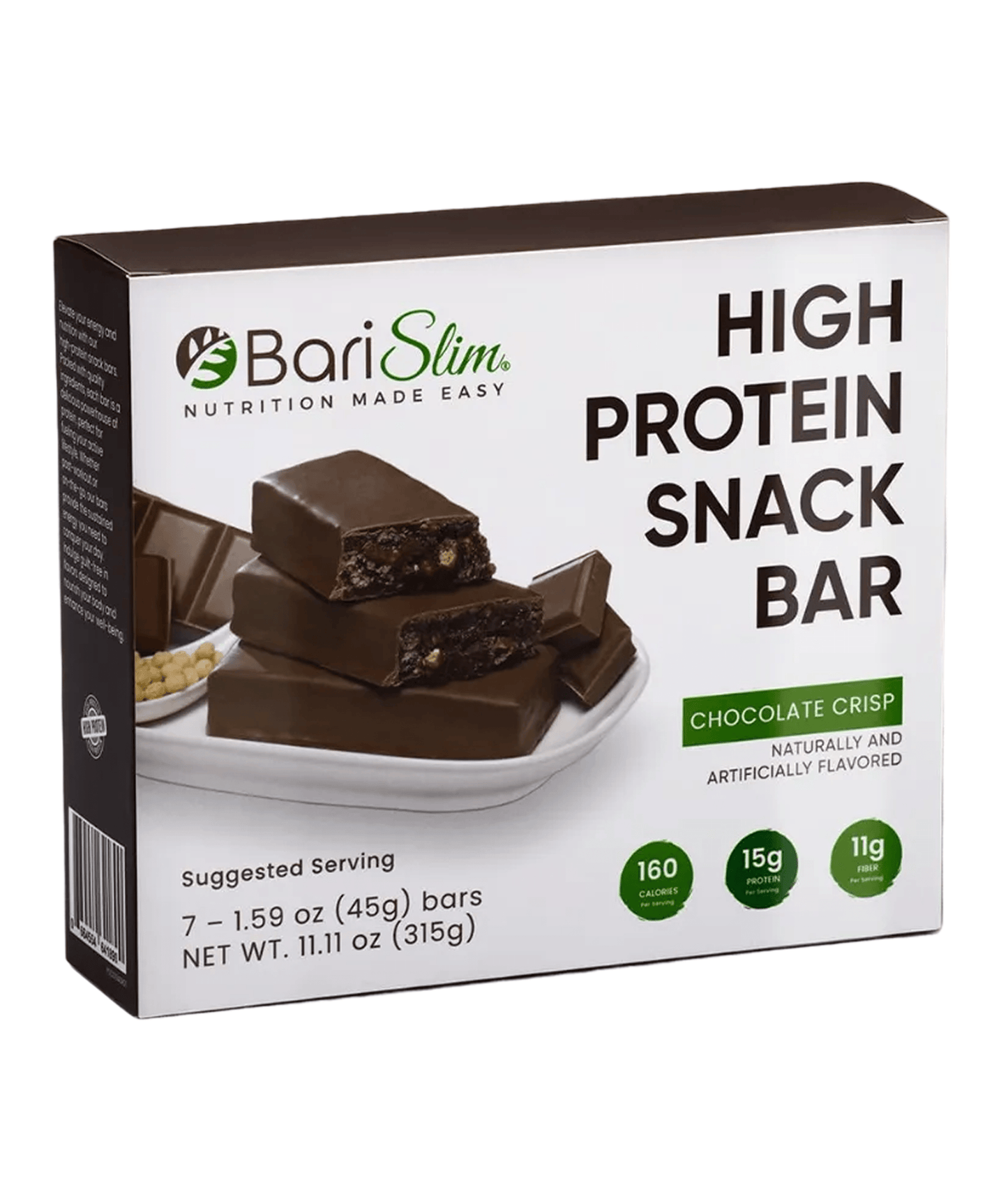 High Protein Snack Bar for Bariatric Patients - Nutrient Rich Snack for Post-Surgery Wellness - Chocolate Crisp