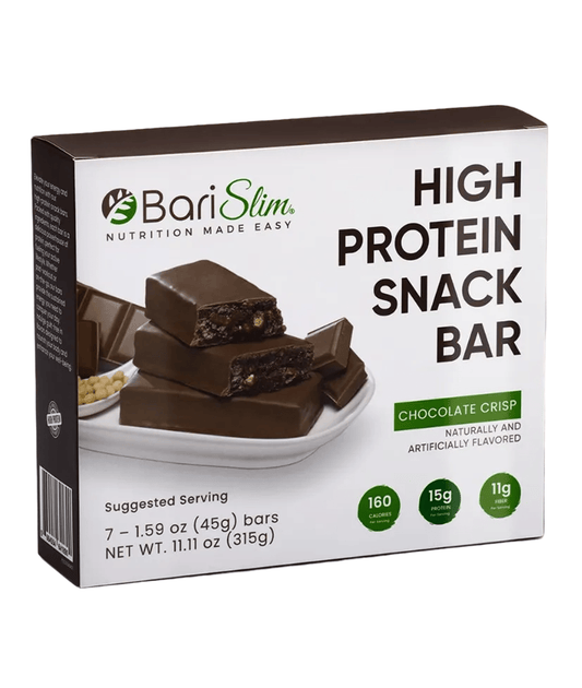 High Protein Snack Bar for Bariatric Patients - Nutrient Rich Snack for Post-Surgery Wellness - Chocolate Crisp