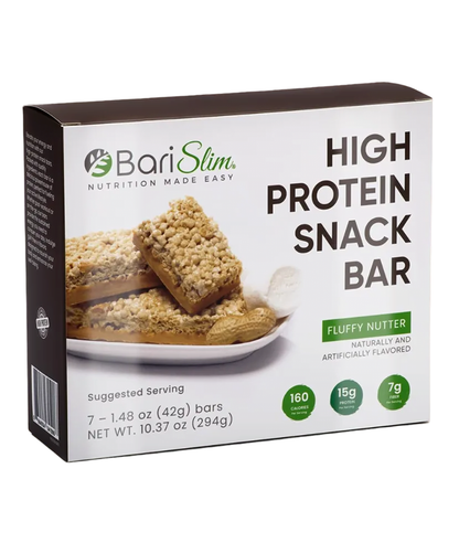 High Protein Snack Bar for Bariatric Patients - Nutrient Rich Snack for Post-Surgery Wellness - Fluffy Nutter