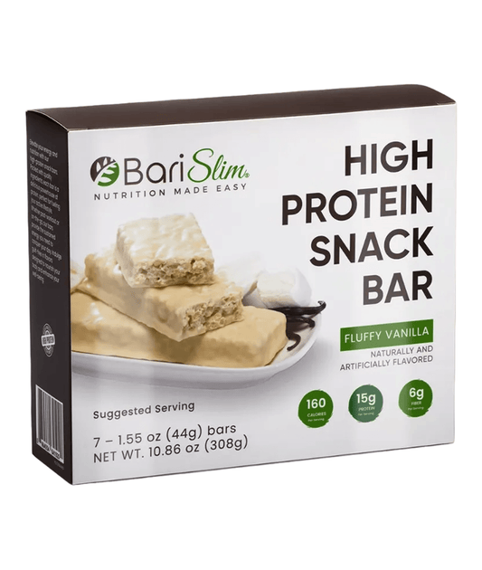 High Protein Snack Bar for Bariatric Patients - Nutrient Rich Snack for Post-Surgery Wellness - Fluffy Vanilla