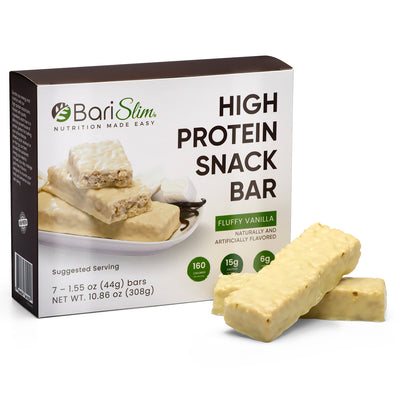 High Protein Snack Bar for Bariatric Patients - Nutrient Rich Snack for Post-Surgery Wellness - Fluffy Vanilla