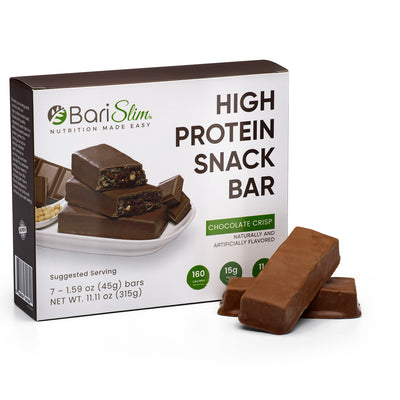 High Protein Snack Bar for Bariatric Patients - Nutrient Rich Snack for Post-Surgery Wellness - Chocolate Crisp