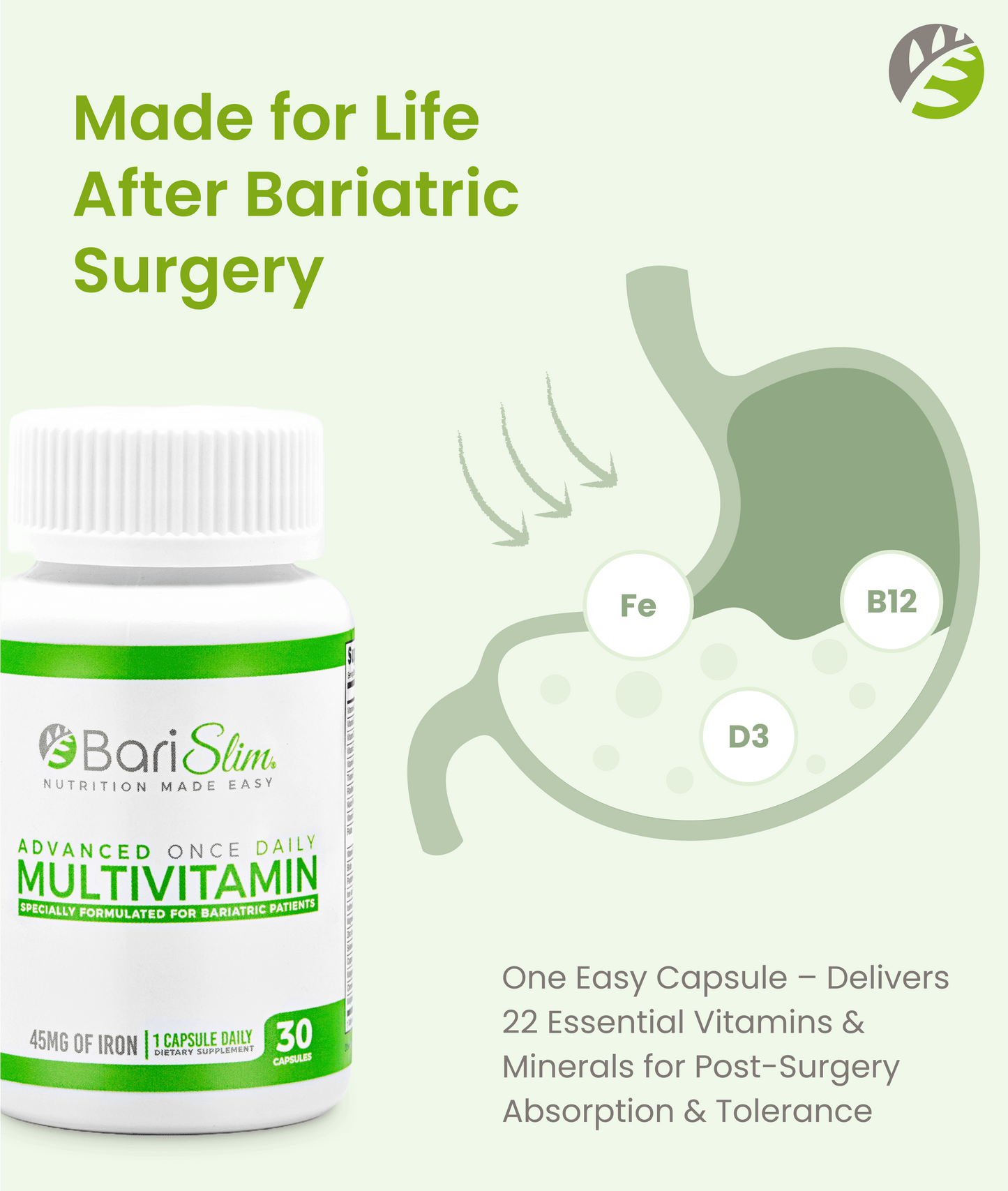 Advanced Once Daily Bariatric Multivitamin - 30 Capsules