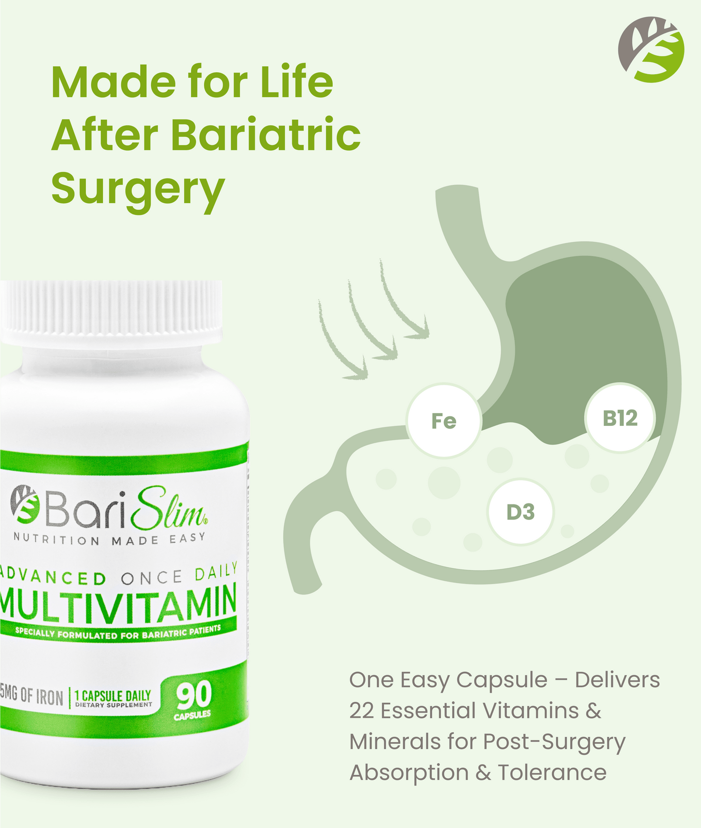 Advanced Once Daily Bariatric Multivitamin - 90 Capsules