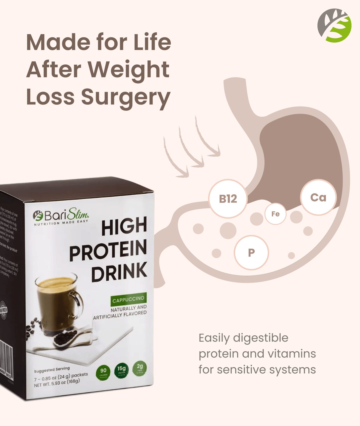 High Protein Shake - Delicious & Nutritious Meal Replacement Shake - Low Sugar & Carb - Cappucinno