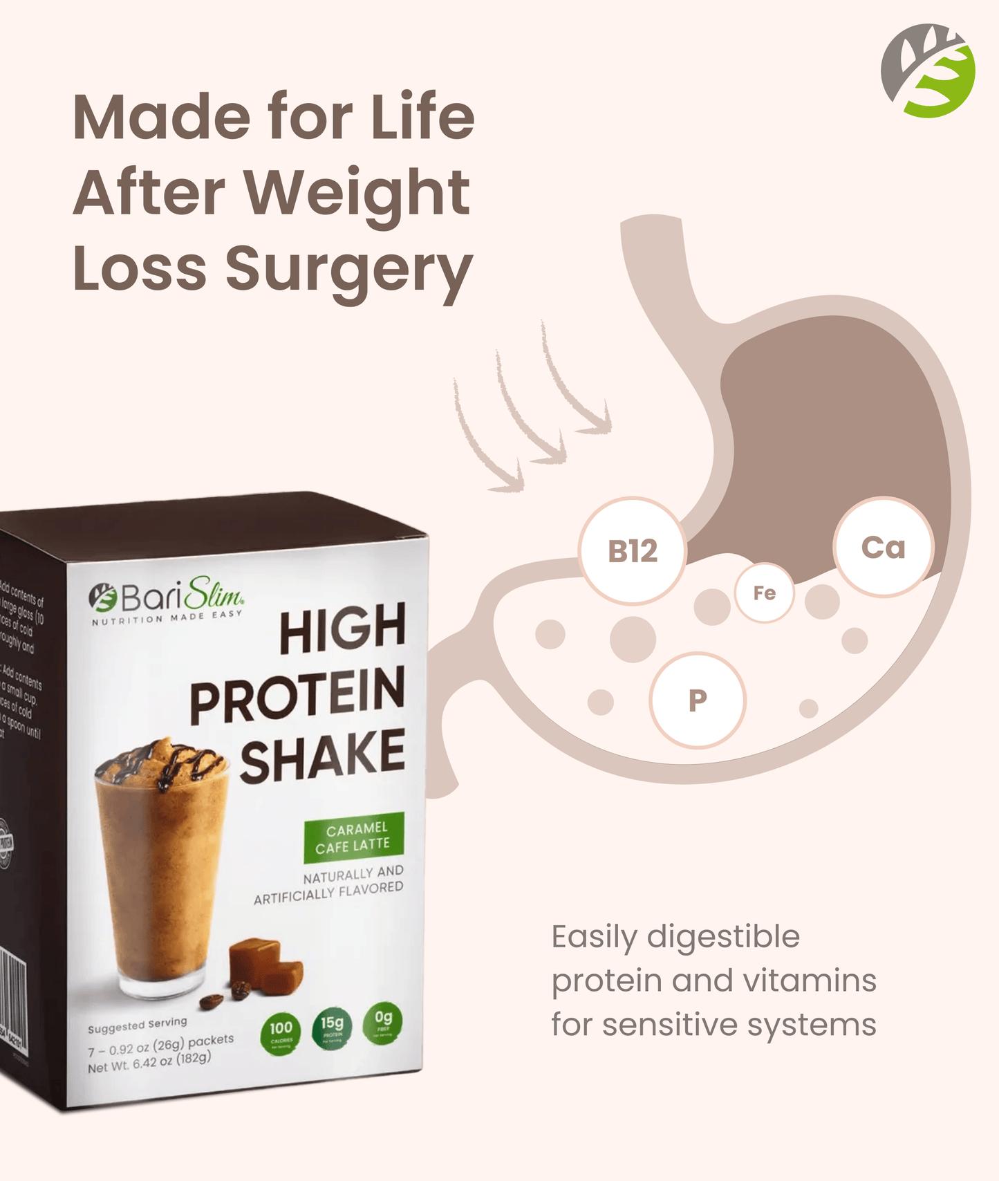High Protein Shake - Delicious & Nutritious Meal Replacement Shake - Low Sugar & Carb - Carmel Caffe Latte