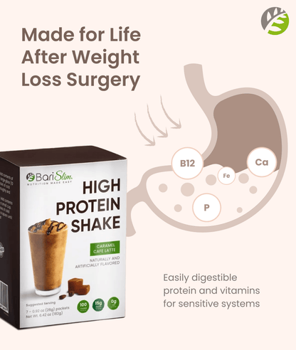 High Protein Shake - Delicious & Nutritious Meal Replacement Shake - Low Sugar & Carb - Carmel Caffe Latte