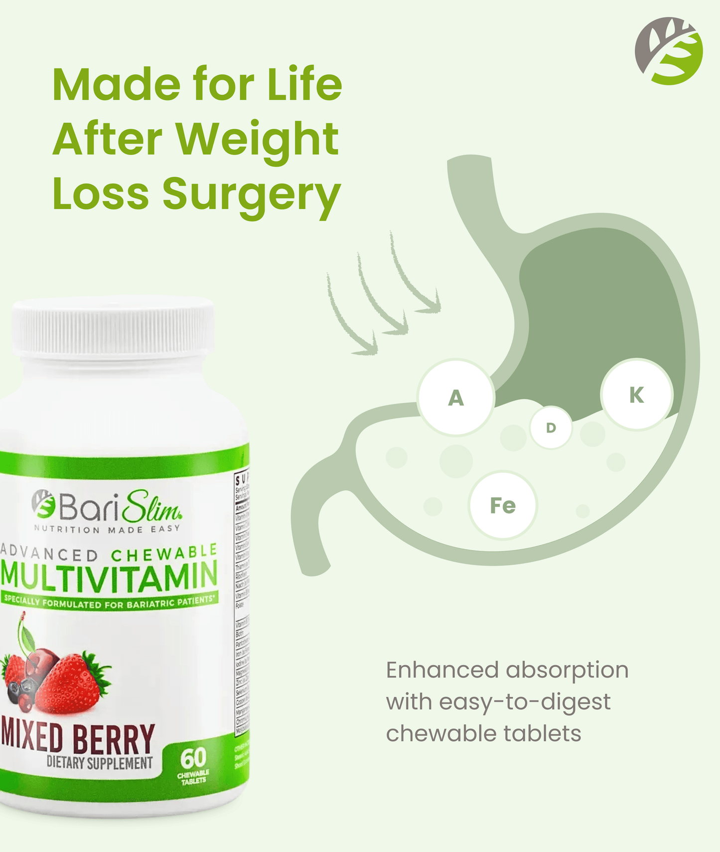 Advanced Chewable Bariatric Multivitamin - Mixed Berry