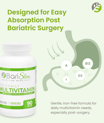 Once Daily Bariatric Multivitamin - Iron Free - 90 Capsules