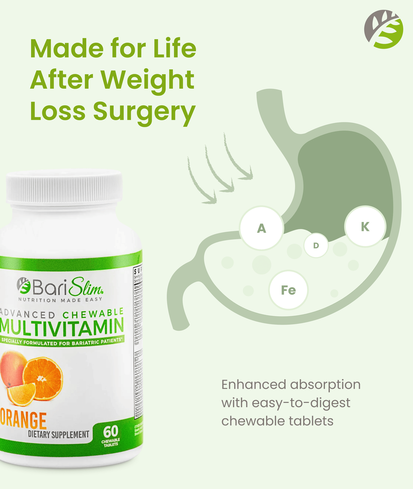Advanced Chewable Bariatric Multivitamin - Orange