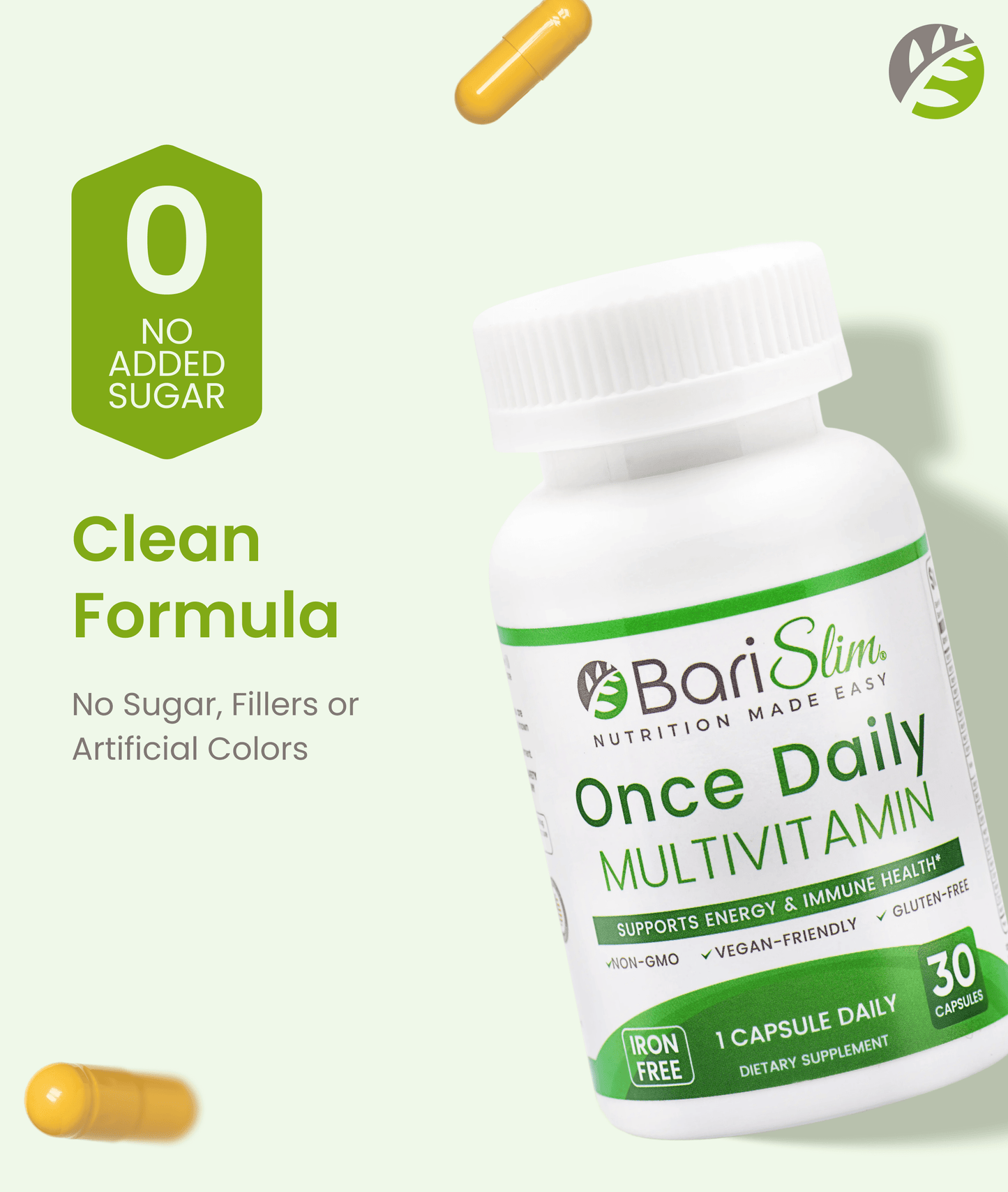 Once Daily Bariatric Multivitamin - Iron Free - 30 Capsules