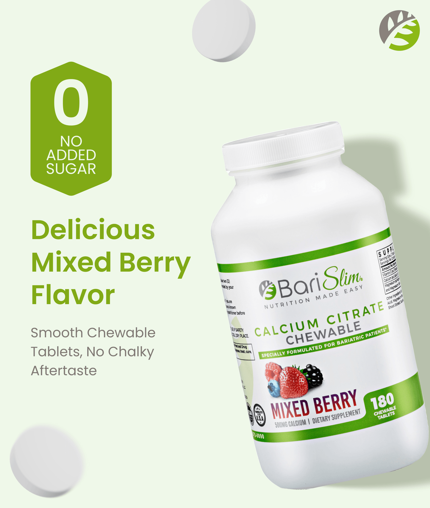 Calcium Citrate Chewable - Mixed Berry