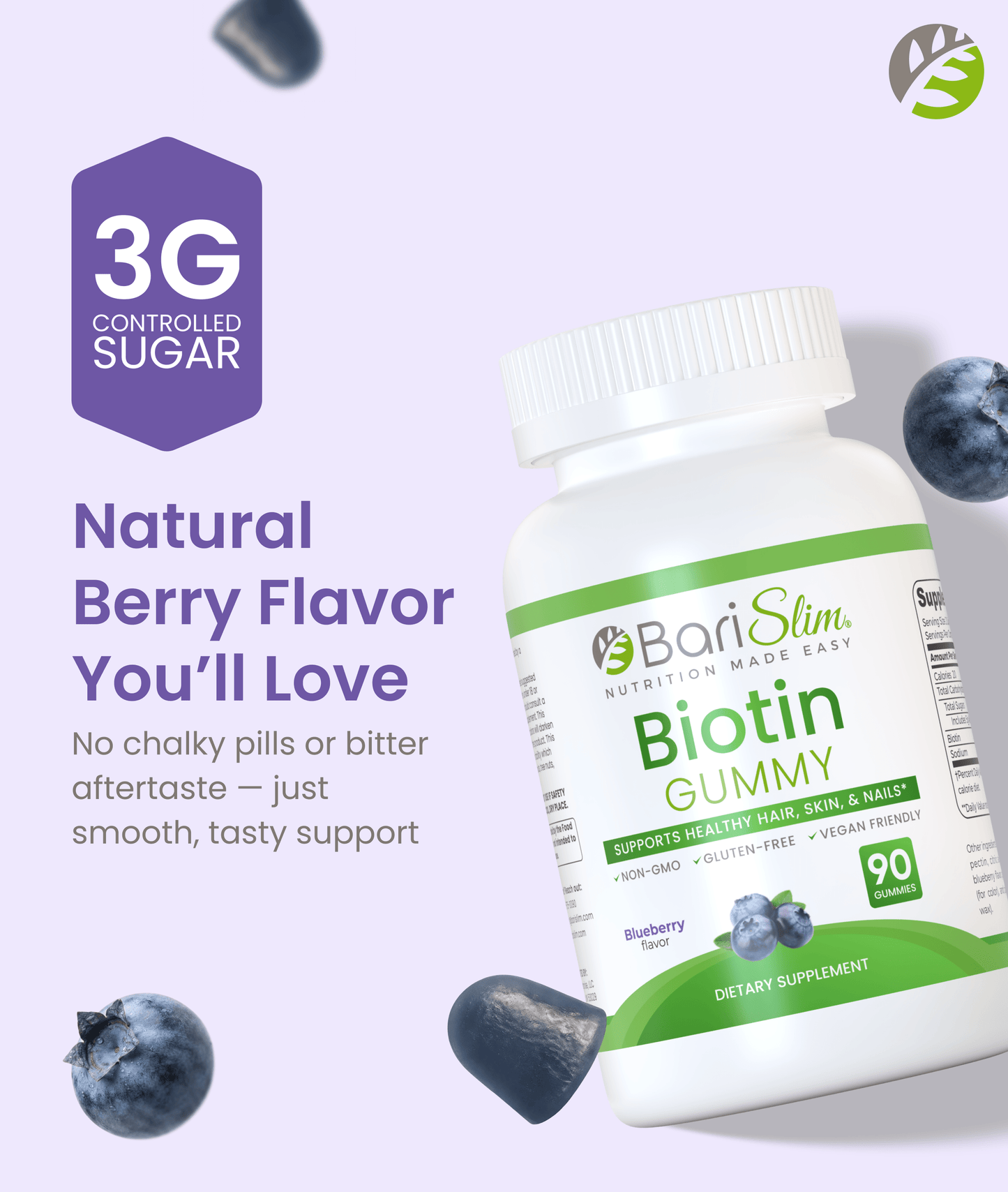 Biotin Gummy – Blueberry