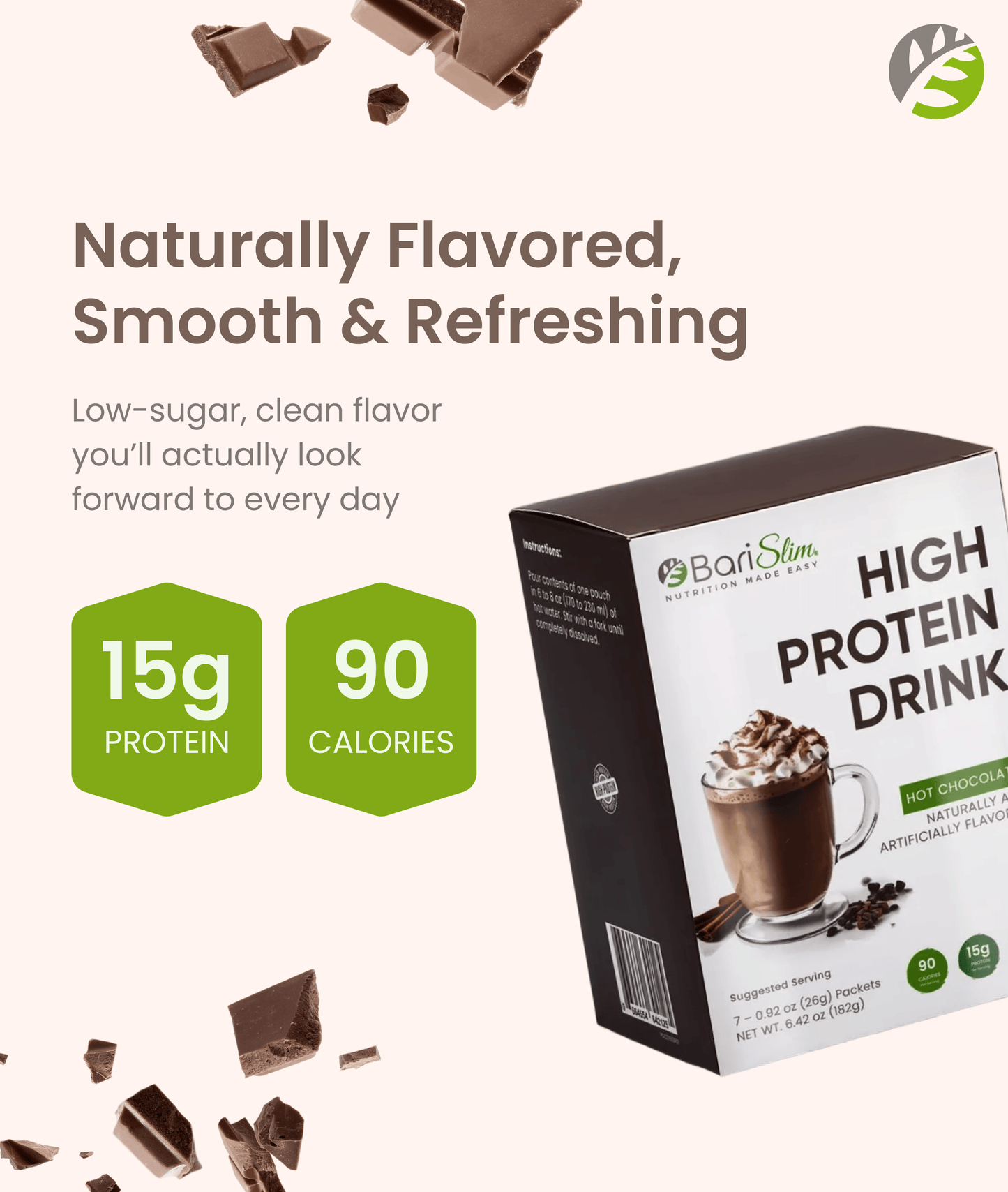 High Protein Shake - Delicious & Nutritious Meal Replacement Shake - Low Sugar & Carb - Hot Chocolate