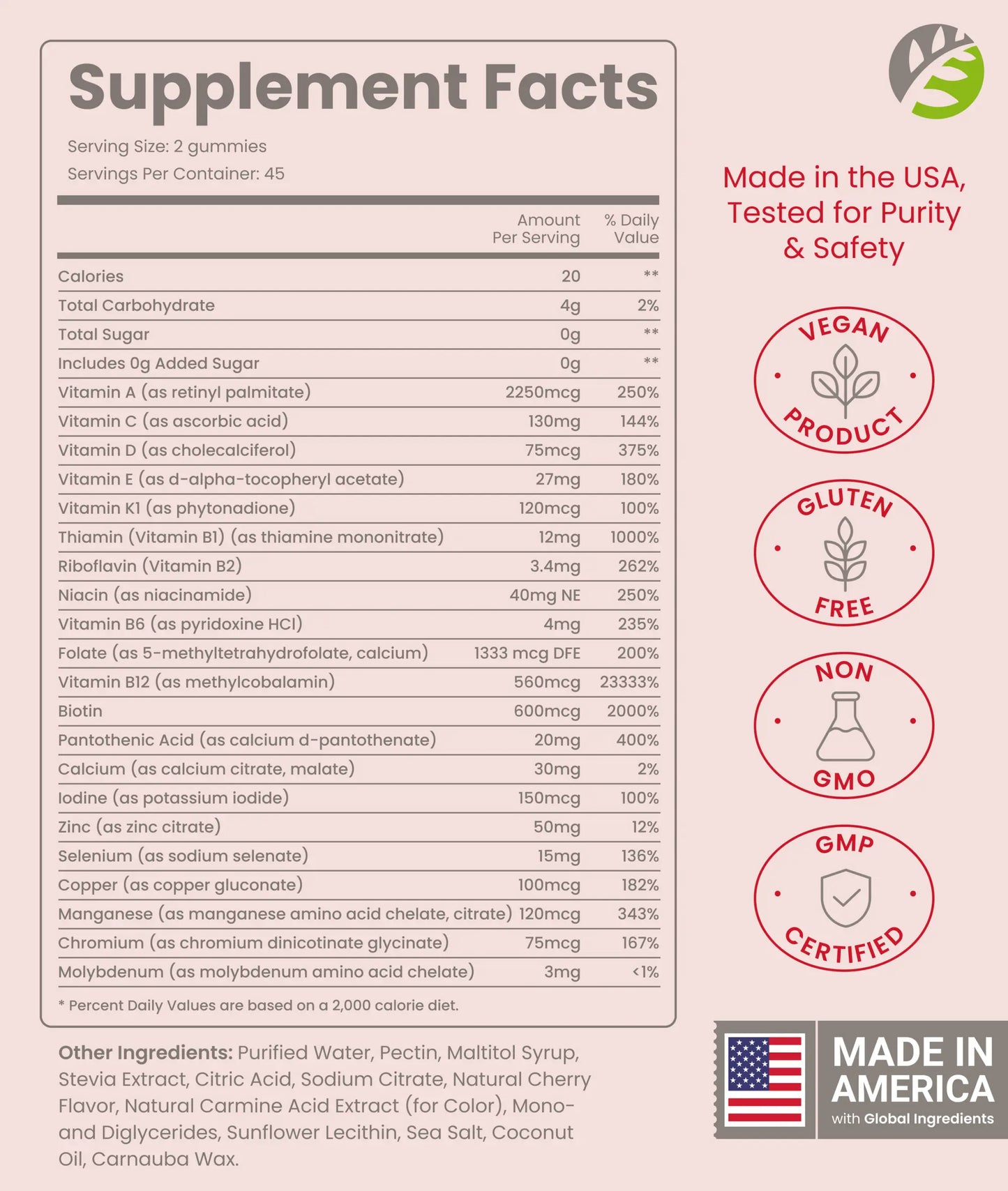 Advanced Multivitamin Gummy - Raspberry