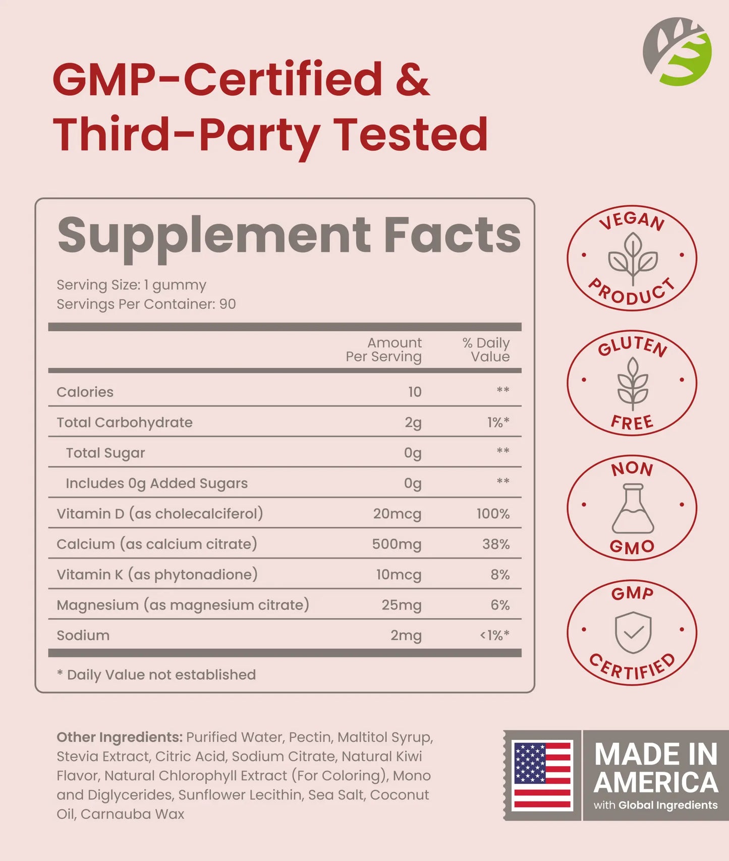 Calcium Gummy - Raspberry