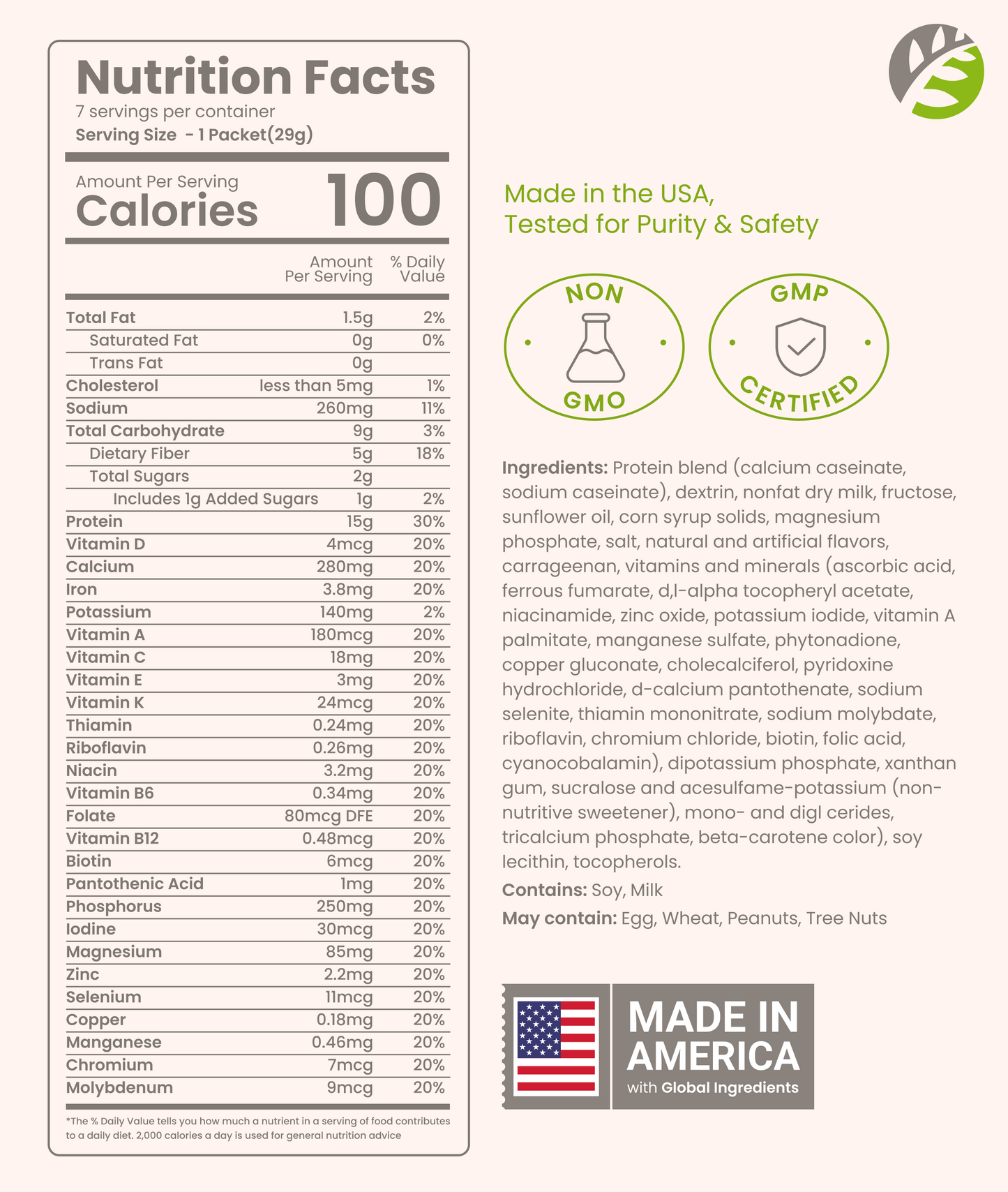 High Protein Shake - Delicious & Nutritious Meal Replacement Shake - Low Sugar & Carb - Vanilla