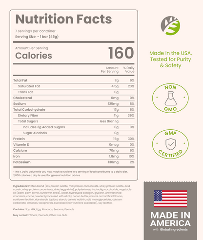 High Protein Snack Bar for Bariatric Patients - Nutrient Rich Snack for Post-Surgery Wellness