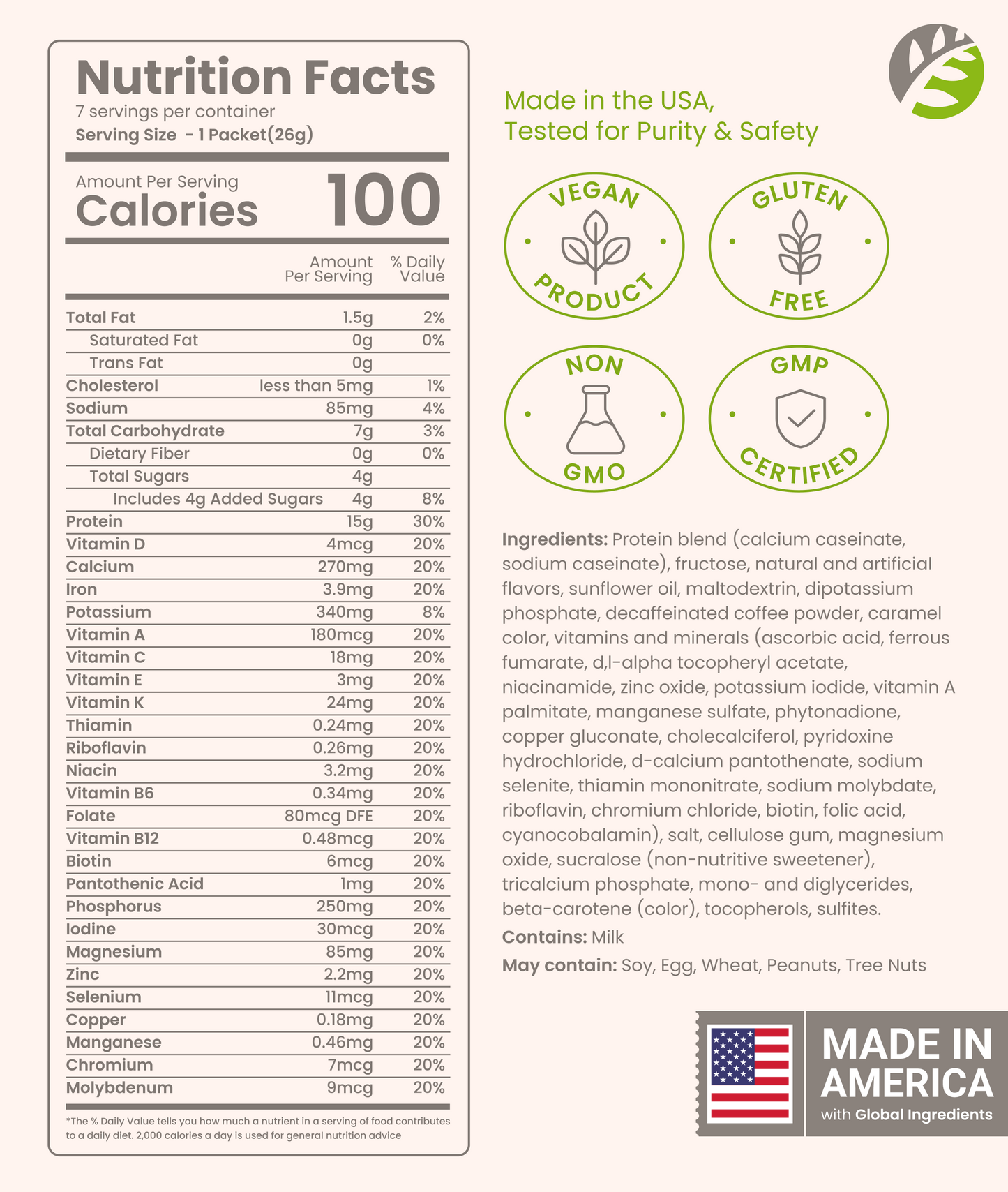 High Protein Shake - Delicious & Nutritious Meal Replacement Shake - Low Sugar & Carb - Carmel Caffe Latte