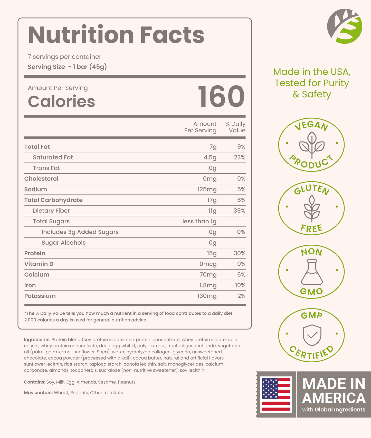High Protein Snack Bar for Bariatric Patients - Nutrient Rich Snack for Post-Surgery Wellness - Chocolate Crisp