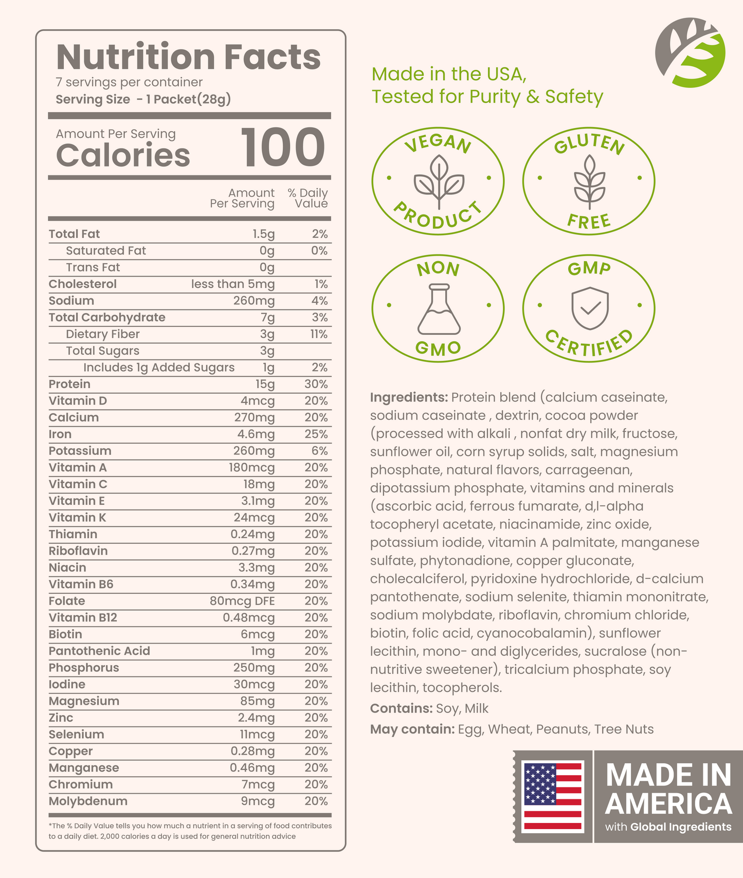 High Protein Shake - Delicious & Nutritious Meal Replacement Shake - Low Sugar & Carb - Chocolate