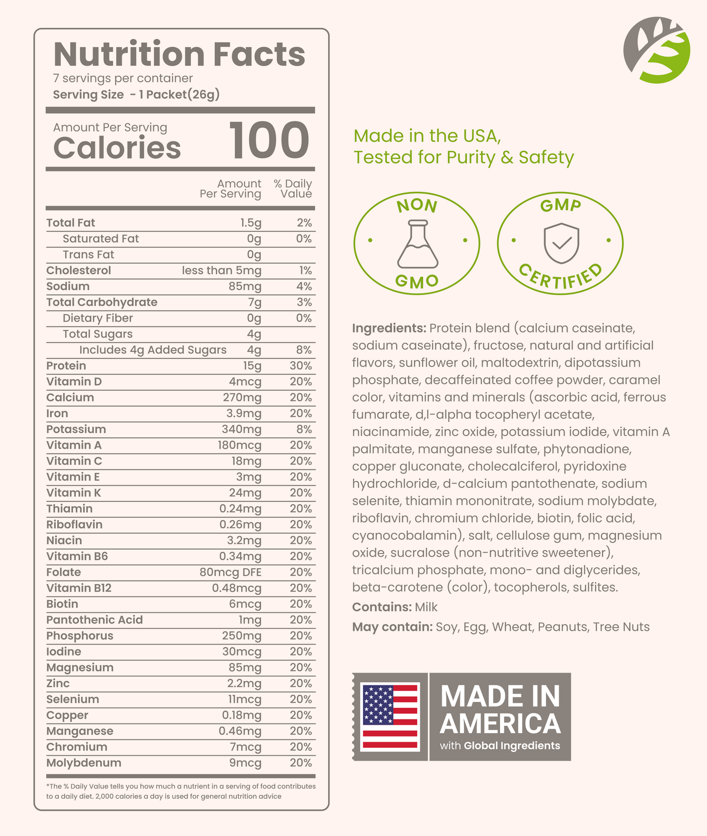 High Protein Shake - Delicious & Nutritious Meal Replacement Shake - Low Sugar & Carb - Caramel Caffe Latte