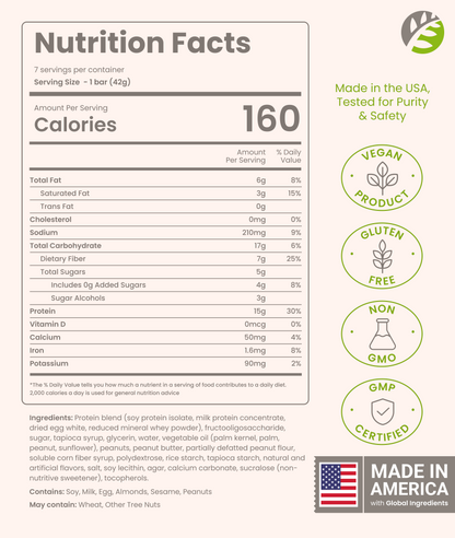 High Protein Snack Bar for Bariatric Patients - Nutrient Rich Snack for Post-Surgery Wellness - Fluffy Vanilla
