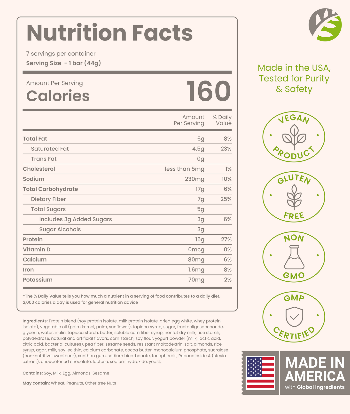 High Protein Snack Bar for Bariatric Patients - Nutrient Rich Snack for Post-Surgery Wellness - Salted Toffee Pretzel