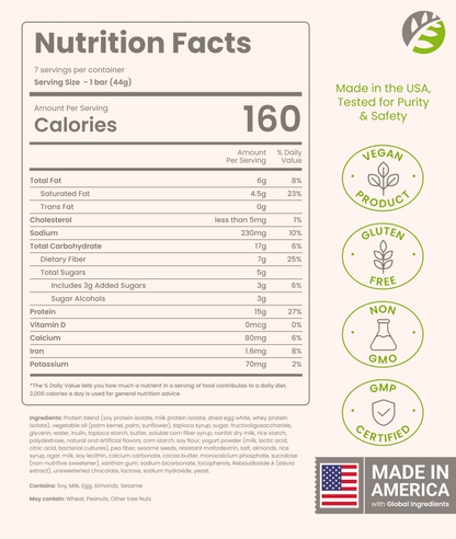 High Protein Snack Bar for Bariatric Patients - Nutrient Rich Snack for Post-Surgery Wellness - Salted Toffee Pretzel