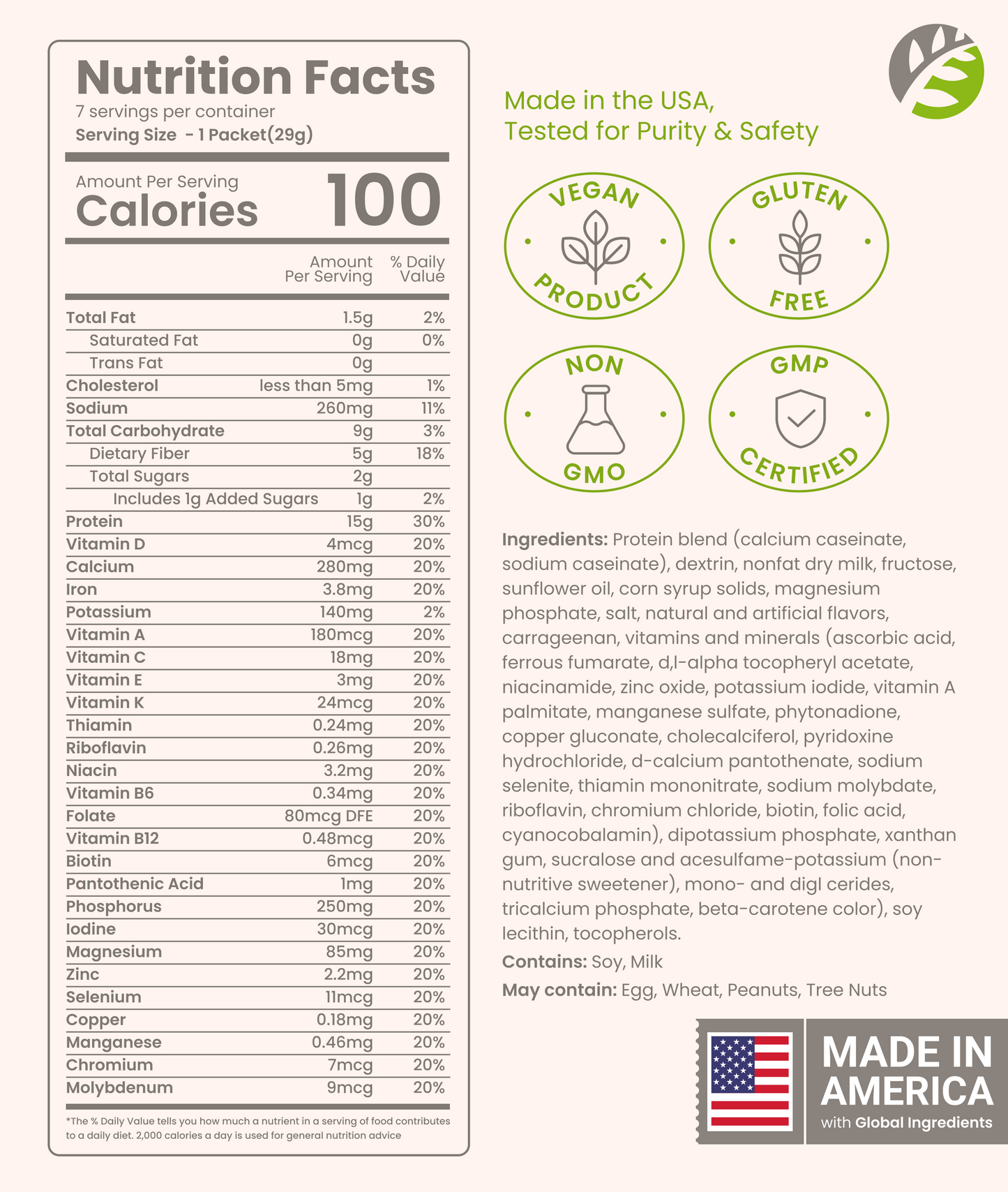 High Protein Shake - Delicious & Nutritious Meal Replacement Shake - Low Sugar & Carb - Vanilla