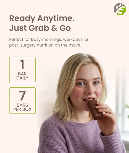 High Protein Snack Bar for Bariatric Patients - Nutrient Rich Snack for Post-Surgery Wellness - Chocolate Crisp