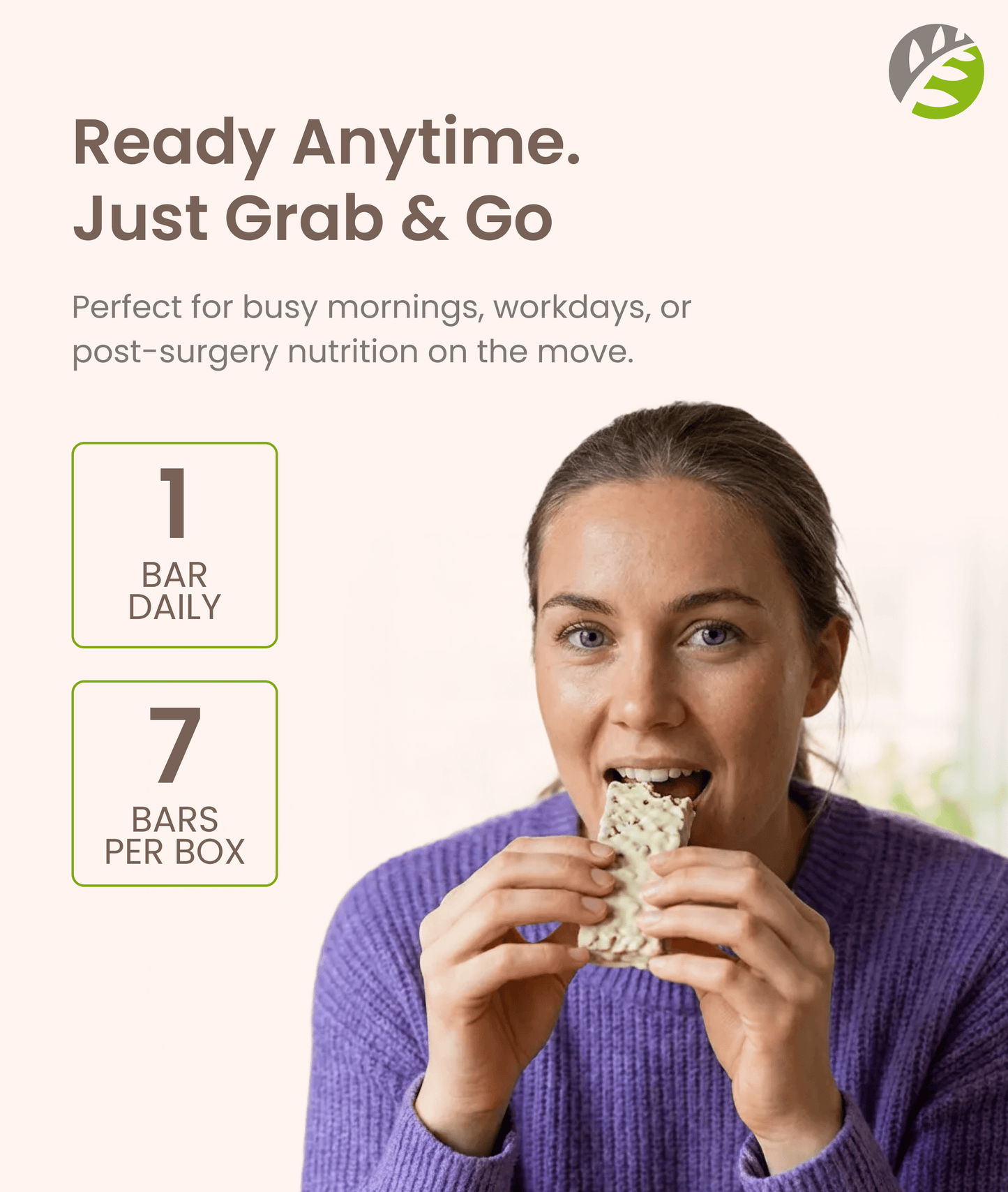 High Protein Snack Bar for Bariatric Patients - Nutrient Rich Snack for Post-Surgery Wellness - Fluffy Vanilla