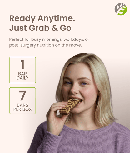 High Protein Snack Bar for Bariatric Patients - Nutrient Rich Snack for Post-Surgery Wellness - Remix Vanilla Choco Bar