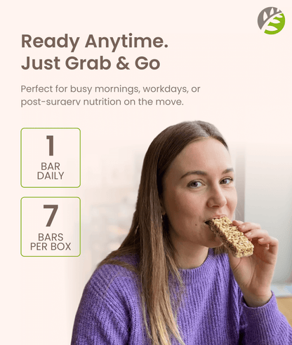 High Protein Snack Bar for Bariatric Patients - Nutrient Rich Snack for Post-Surgery Wellness - Salted Toffee Pretzel