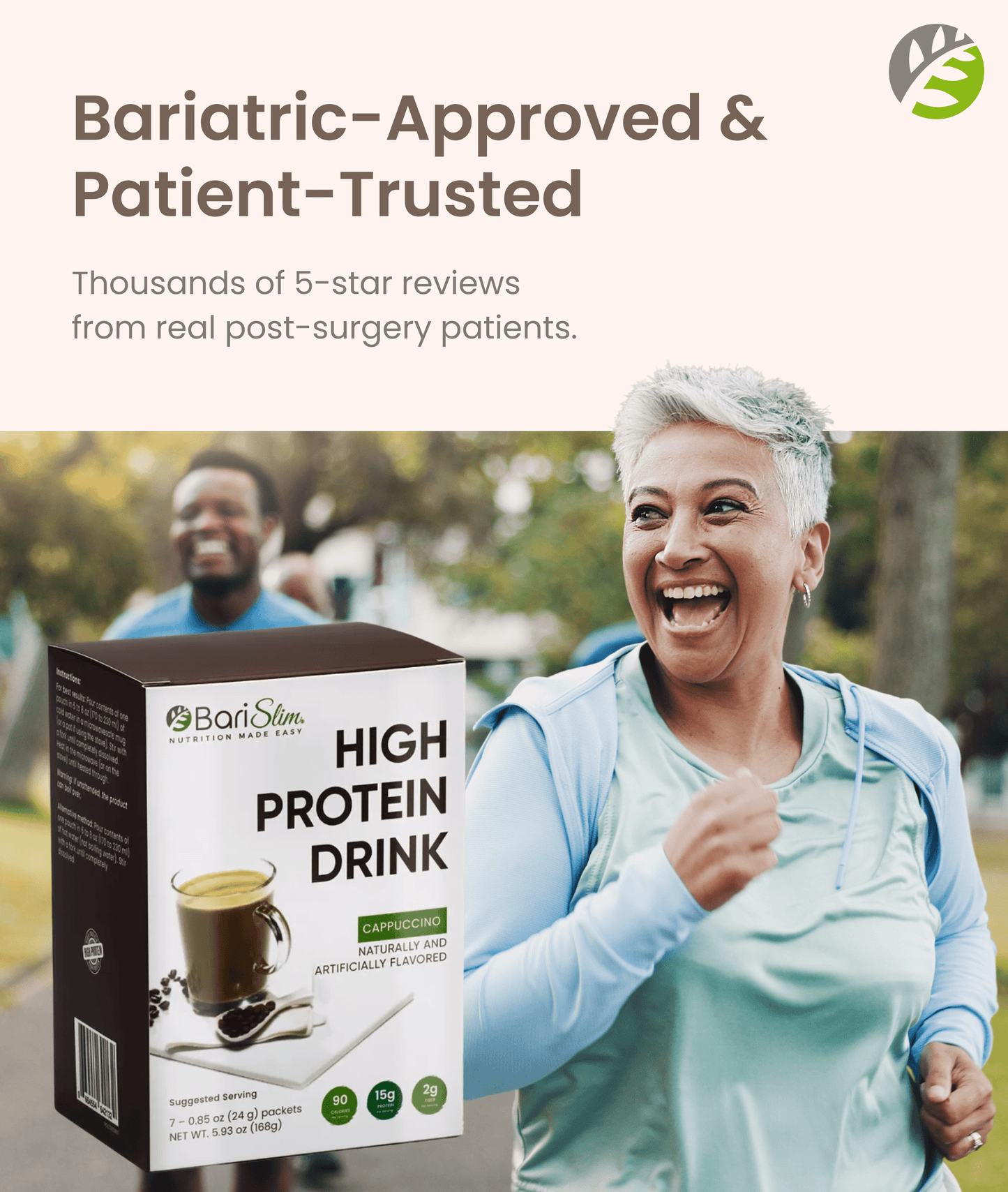 High Protein Shake - Delicious & Nutritious Meal Replacement Shake - Low Sugar & Carb - Cappucinno