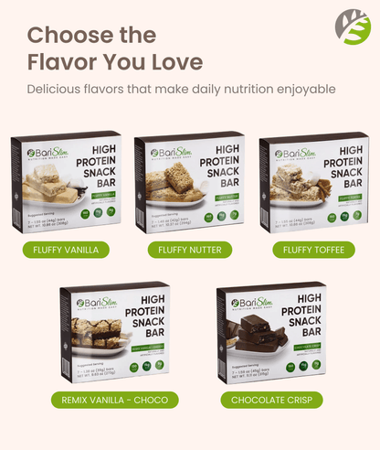 High Protein Snack Bar for Bariatric Patients - Nutrient Rich Snack for Post-Surgery Wellness - Fluffy Vanilla