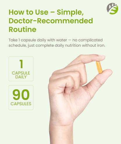 Once Daily Bariatric Multivitamin - Iron Free - 90 Capsules