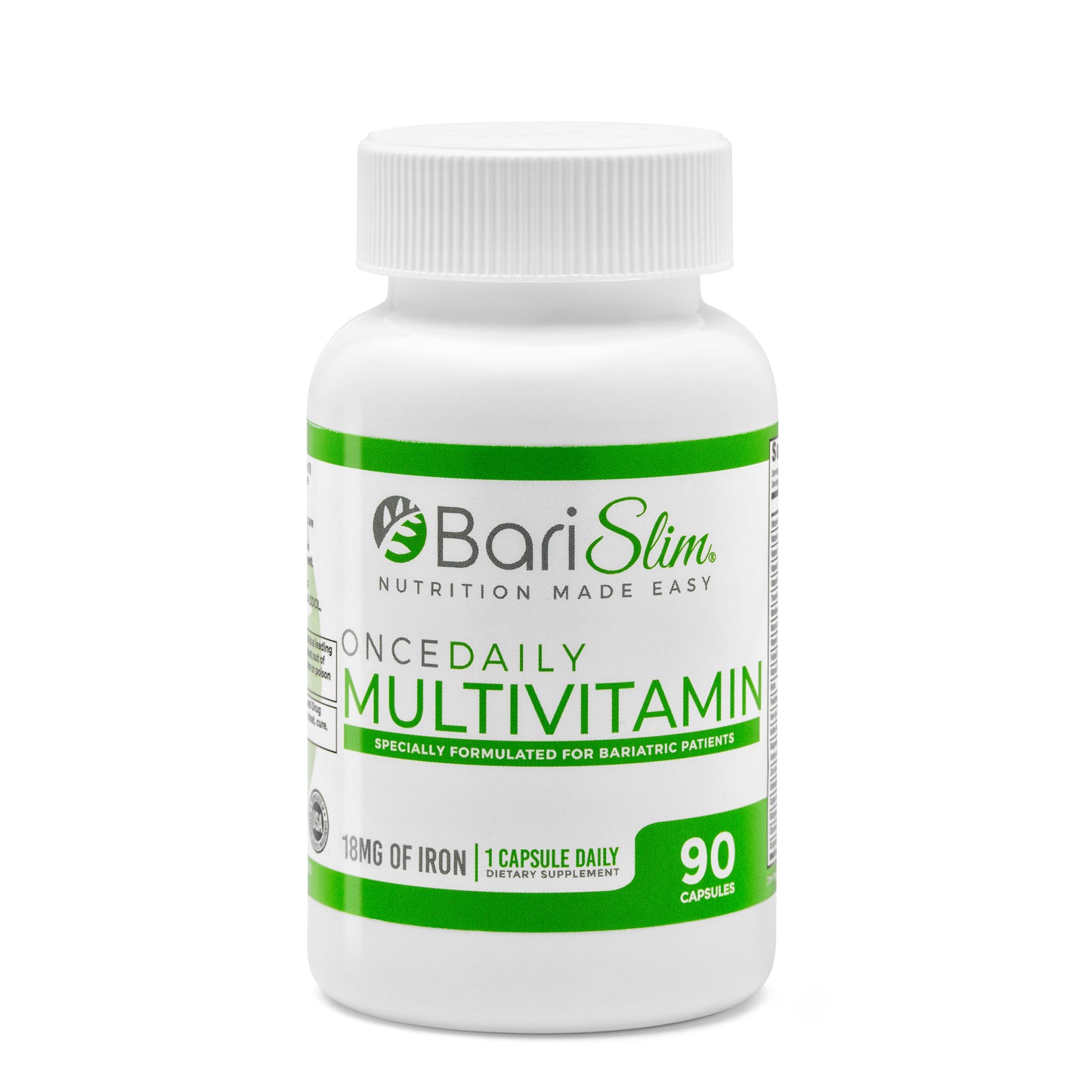 Once Daily Bariatric Multivitamin - 18mg of Iron - 90 Capsules