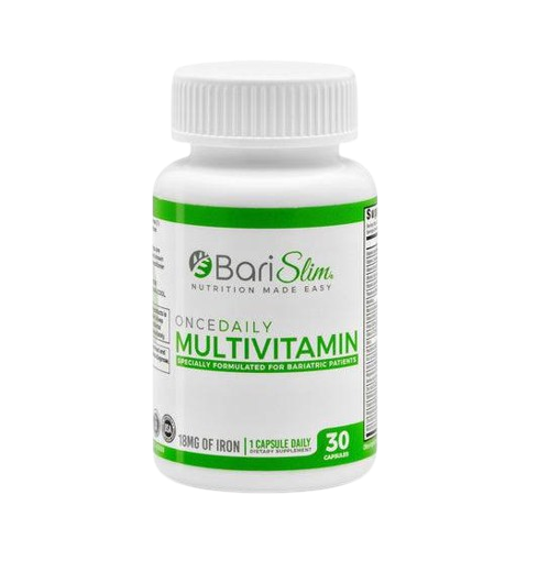 Once Daily Bariatric Multivitamin - 18mg of Iron - 30 Capsules