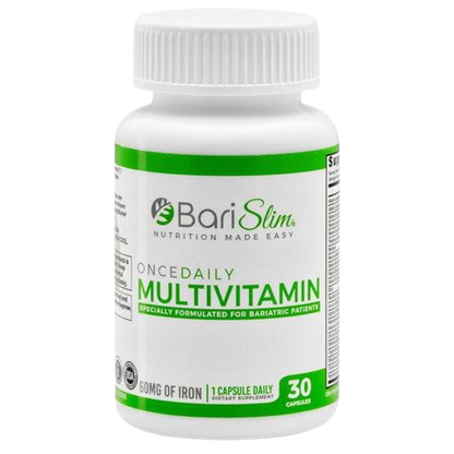 Once Daily Bariatric Multivitamin - 60mg of Iron - 30 Capsules