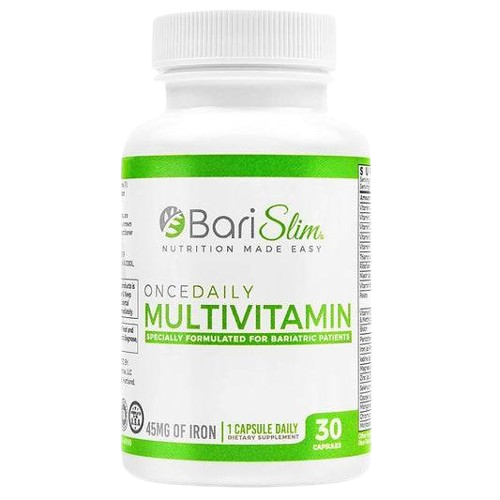 Once Daily Bariatric Multivitamin - 45mg of Iron - 30 Capsules