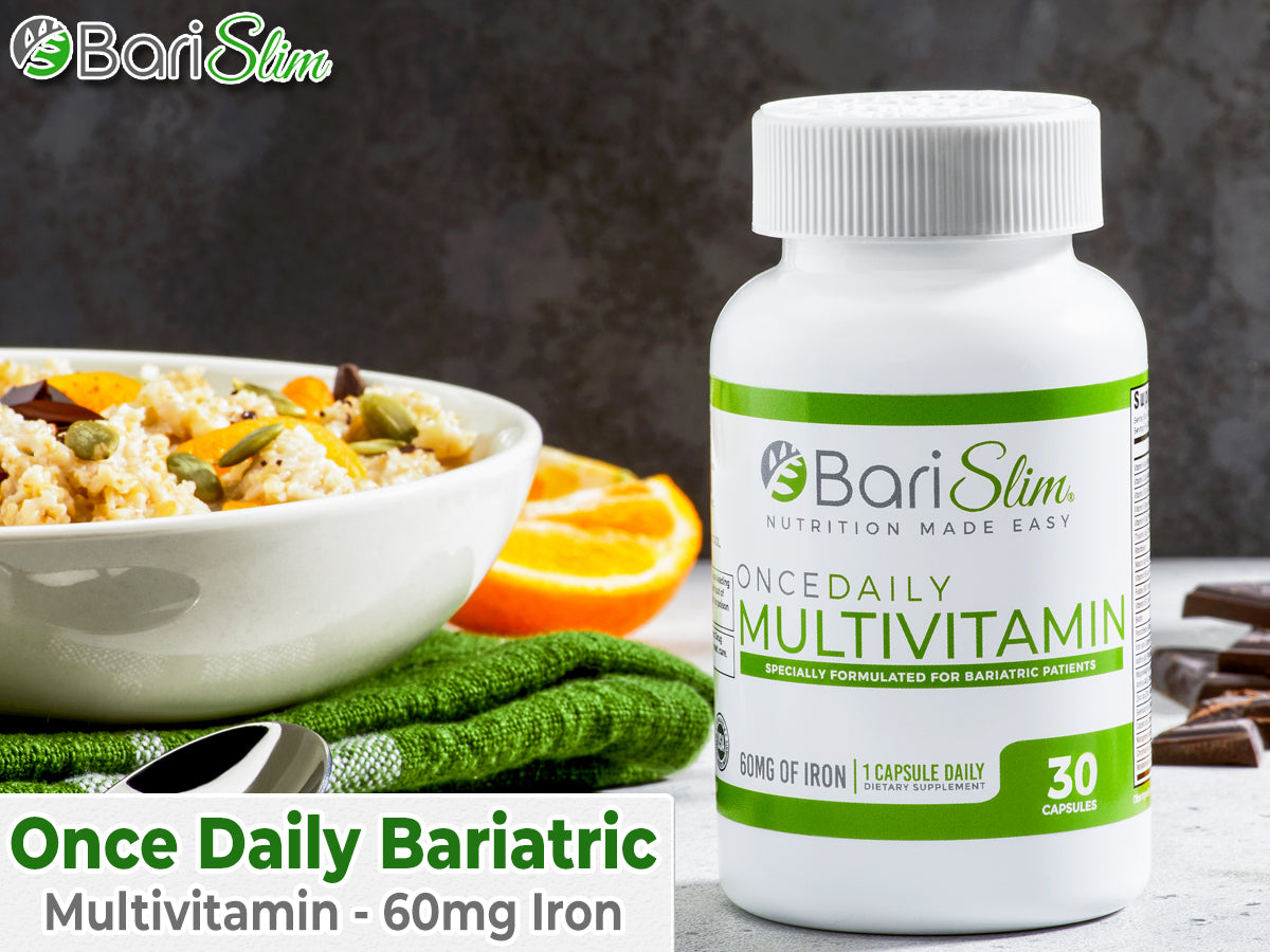 Once Daily Bariatric Multivitamin - 60mg of Iron - 30 Capsules