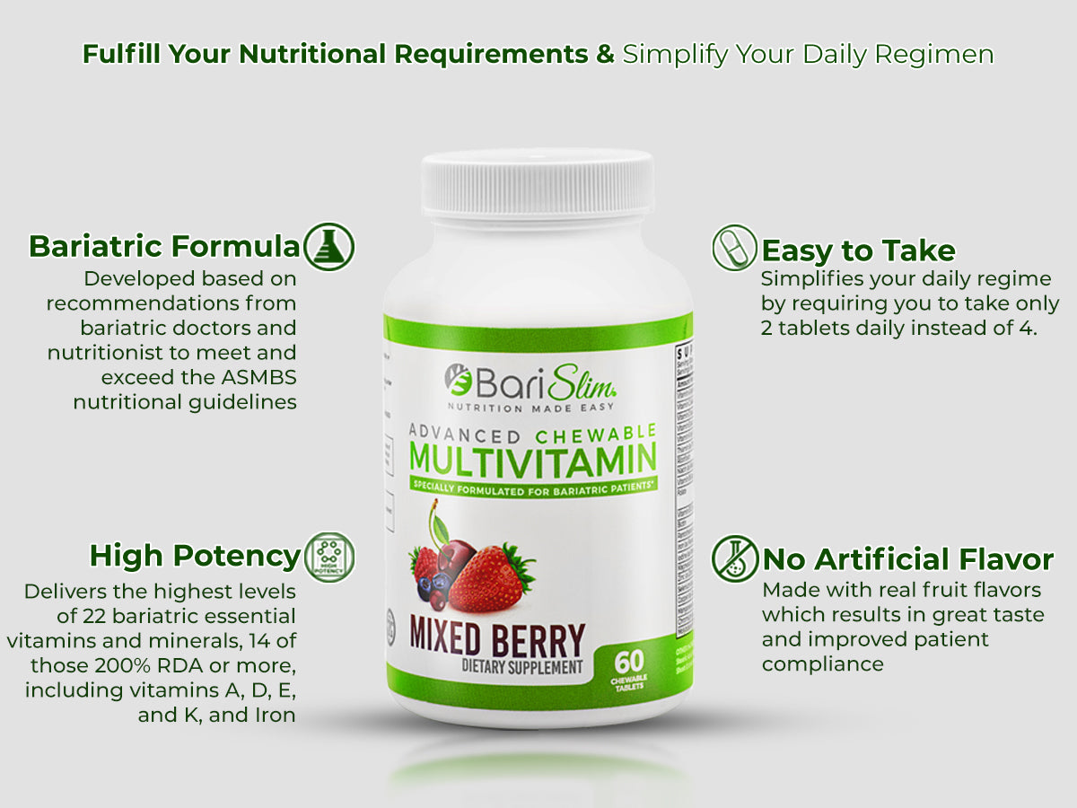 Advanced Chewable Bariatric Multivitamin - Mixed Berry