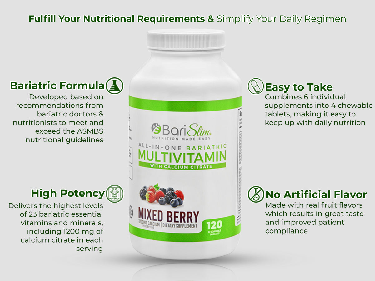 All-In-One Bariatric Multivitamin Chewable - Mixed Berry – BariSlim