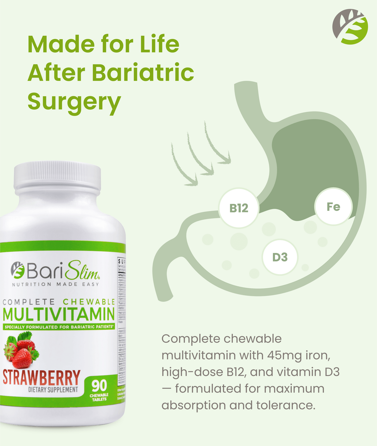 Complete Chewable Bariatric Multivitamin - Strawberry